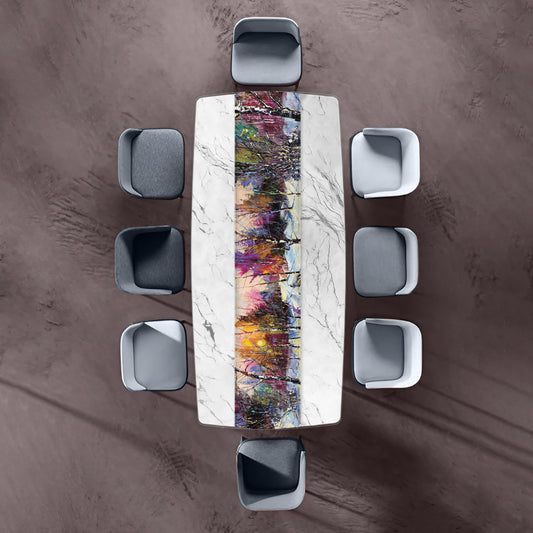 Colourful Frosted Wonderland Table Runner