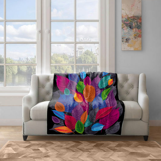 Colourful Leaves Fleece