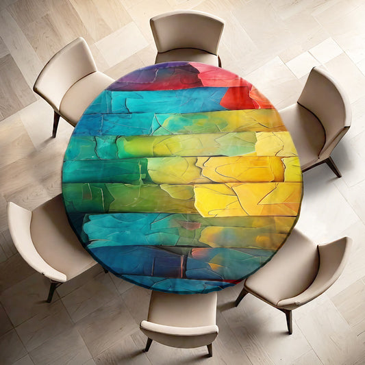 Colourful Bark Round Tablecloth