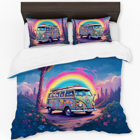 Colourfull Hippy Van Duvet Cover Set