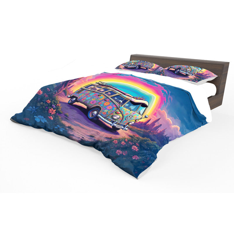 Colourfull Hippy Van Duvet Cover Set