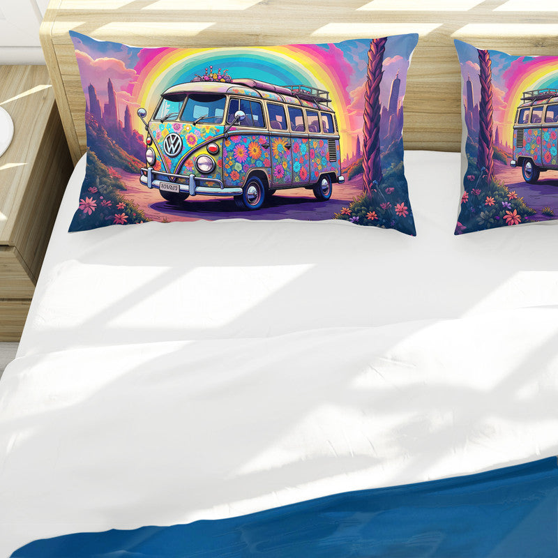 Colourfull Hippy Van Duvet Cover Set