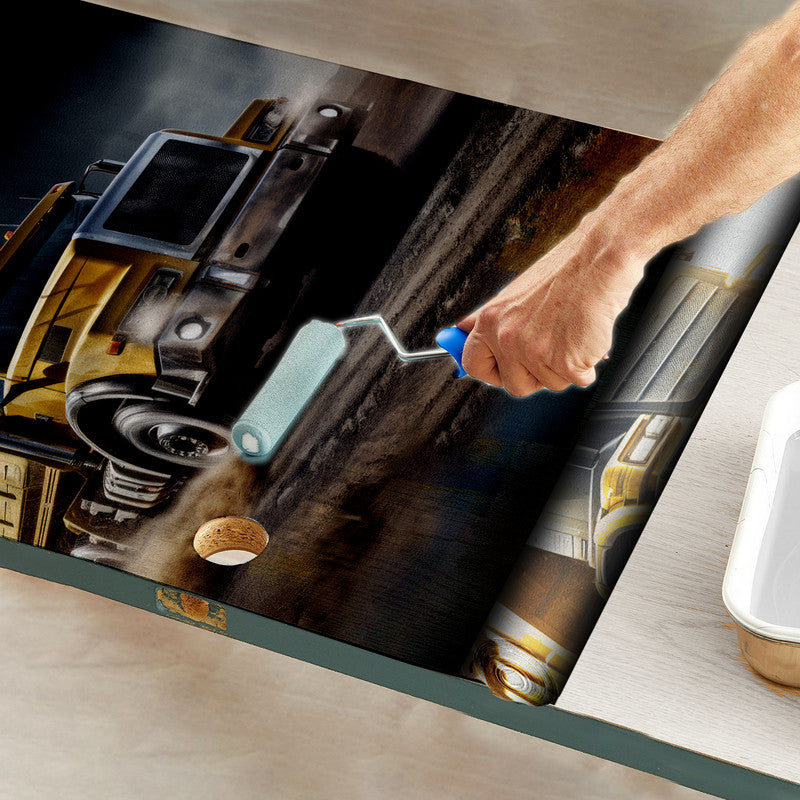 Construction Vehicles Door Decoupage