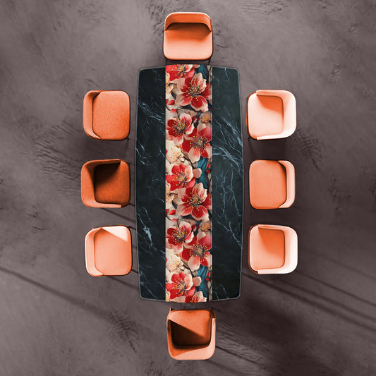 Continuous Red Table Runner