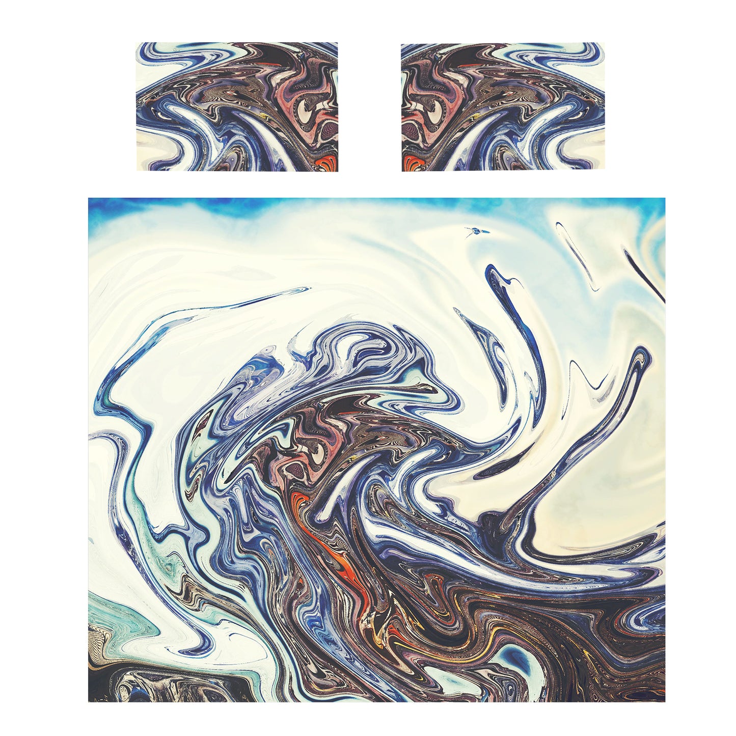 Copper Spiral Duvet Cover Set