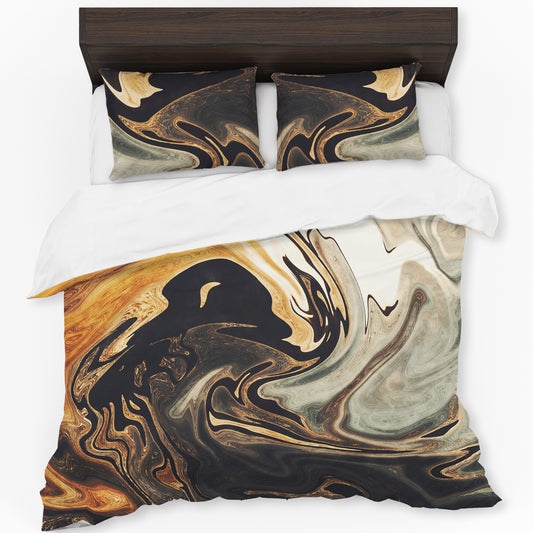 Copper Swirl Duvet Cover Set