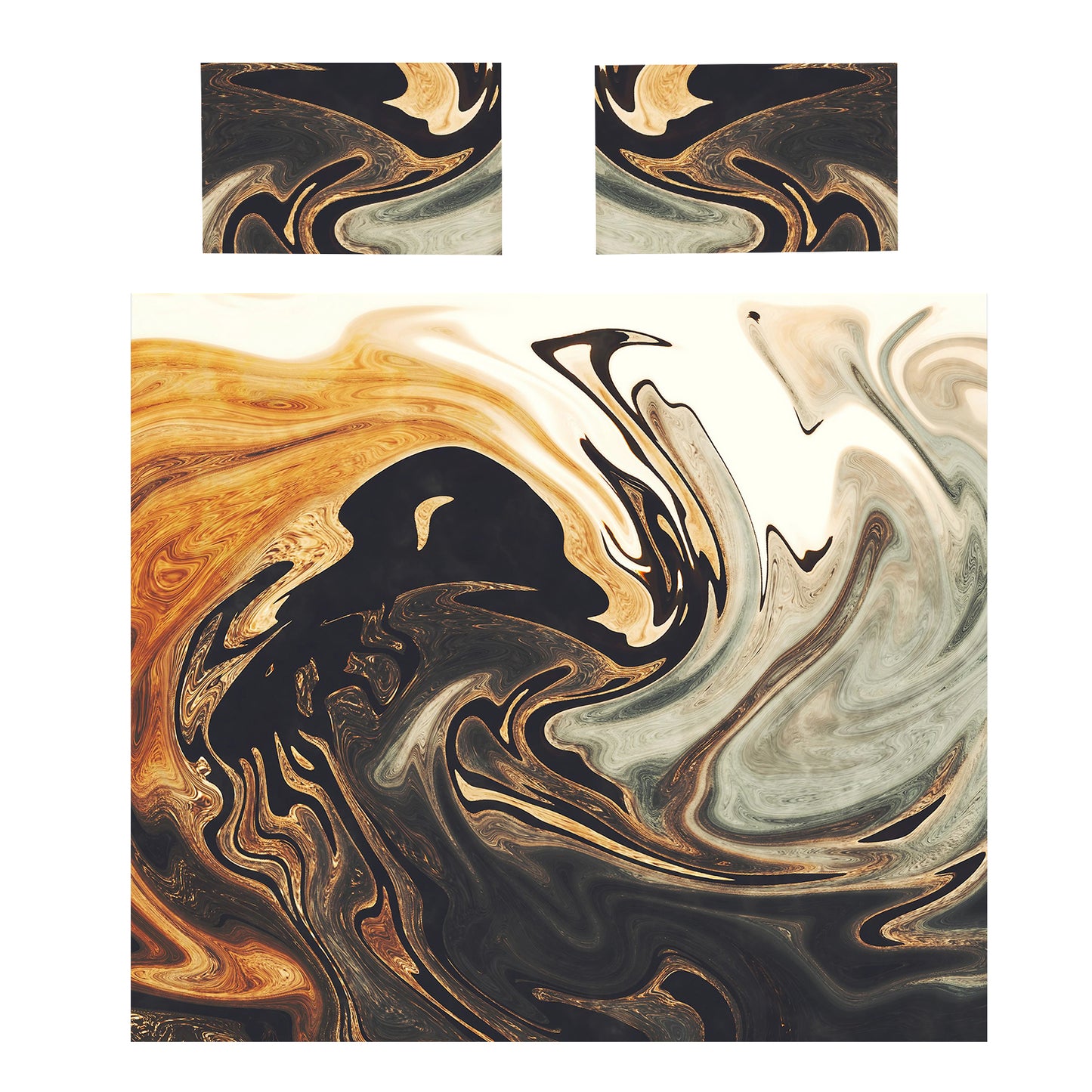 Copper Swirl Duvet Cover Set