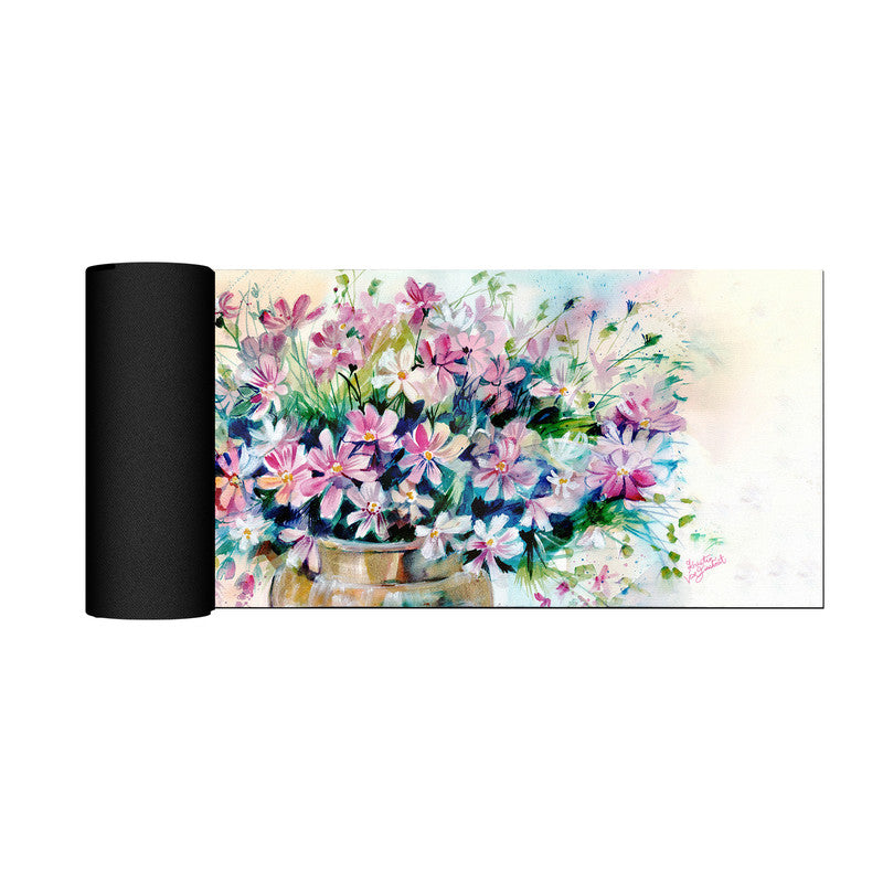Cosmos Arrangement Large Desk Pad by Kristin van Lieshout