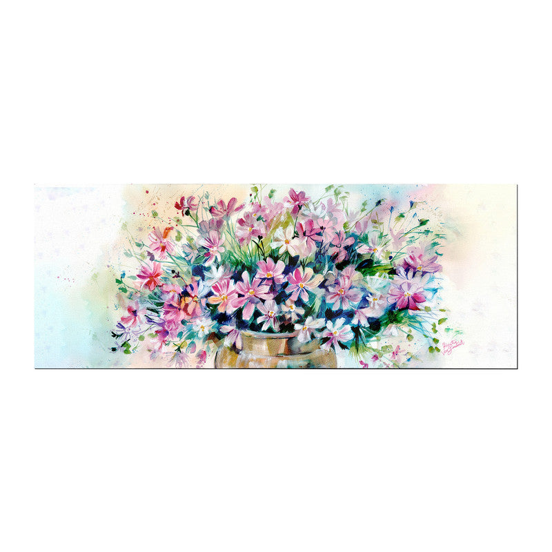Cosmos Arrangement Large Desk Pad by Kristin van Lieshout