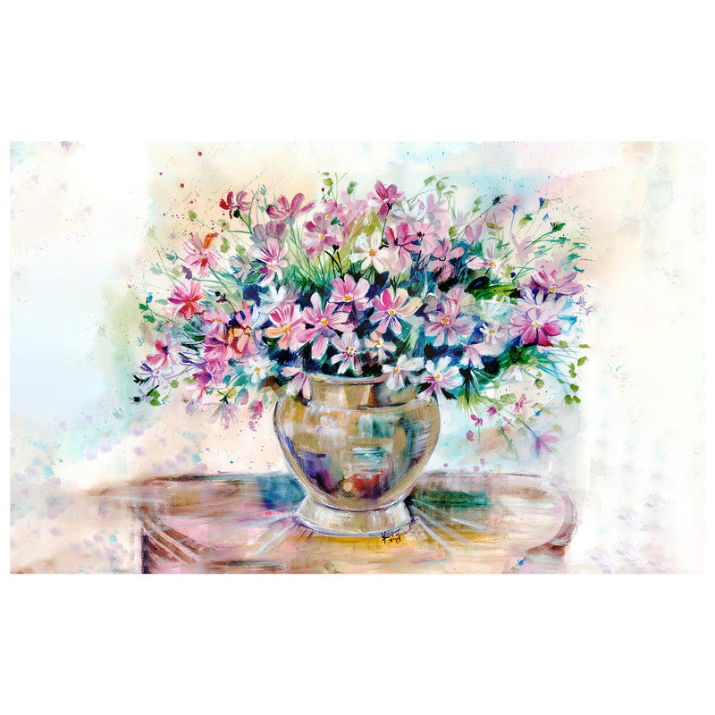Cosmos Arrangement Rectangle Tablecloth by Kristin van Lieshout