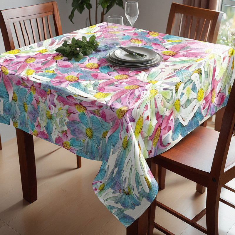 Cosmos Watercolour Square Tablecloth by Fifo
