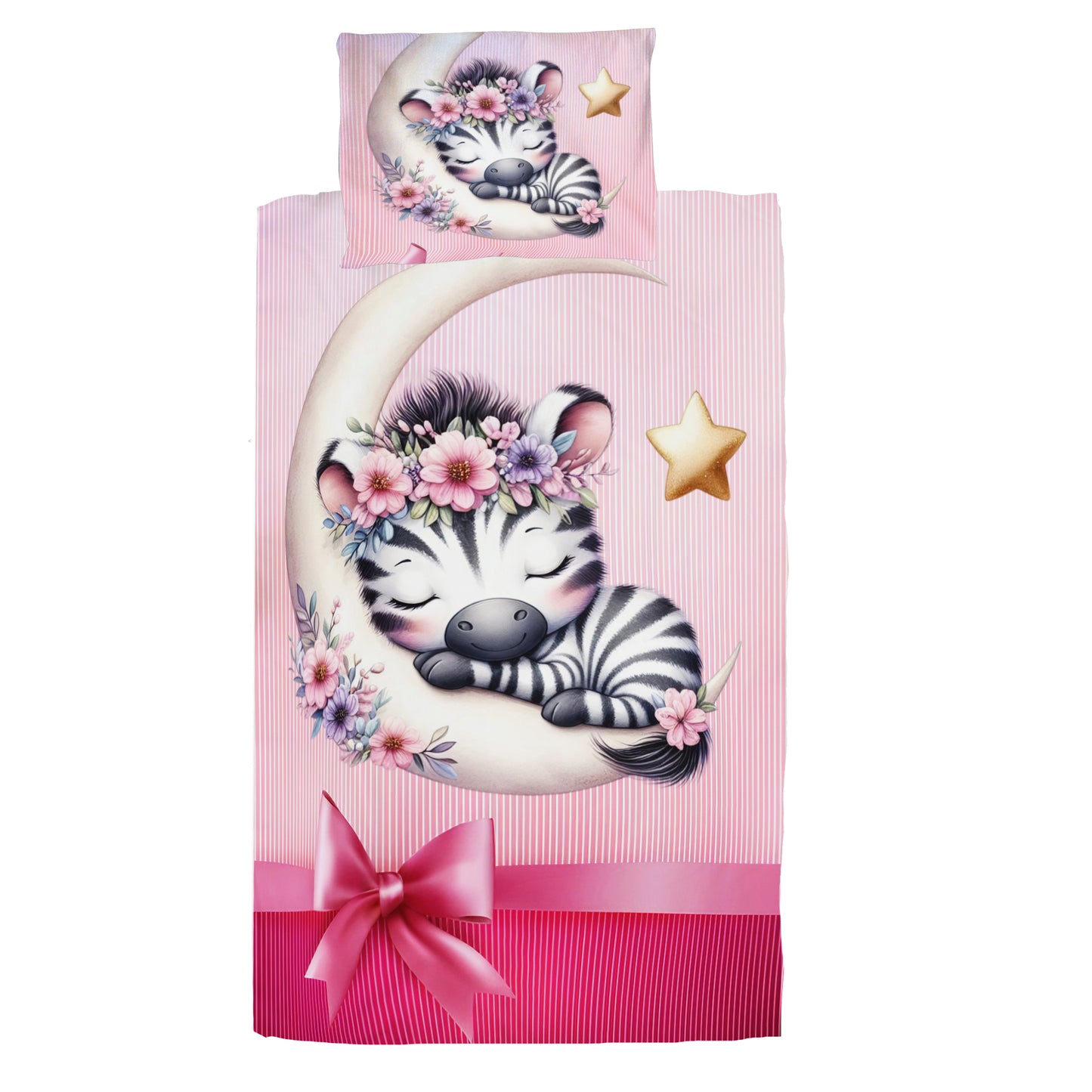 Cotton Candy Zebra Cot Set