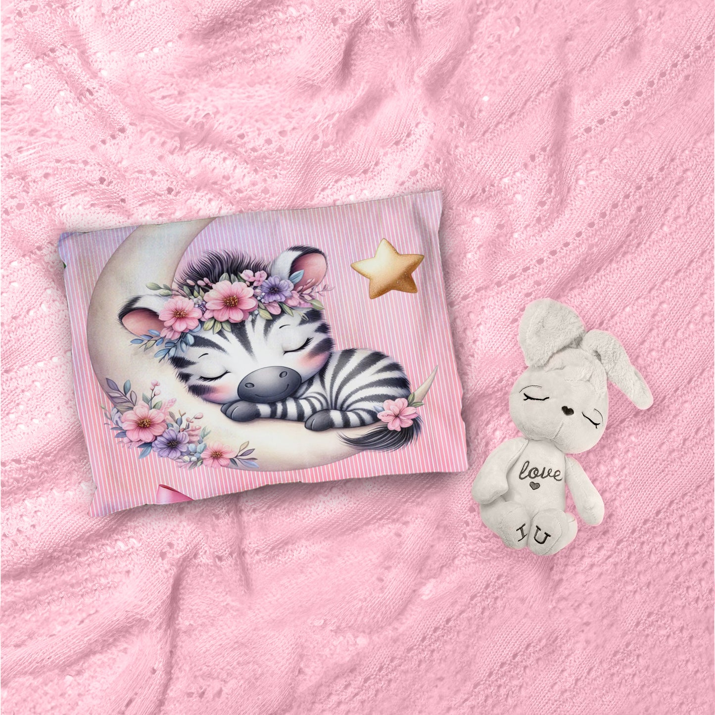 Cotton Candy Zebra Cot Set