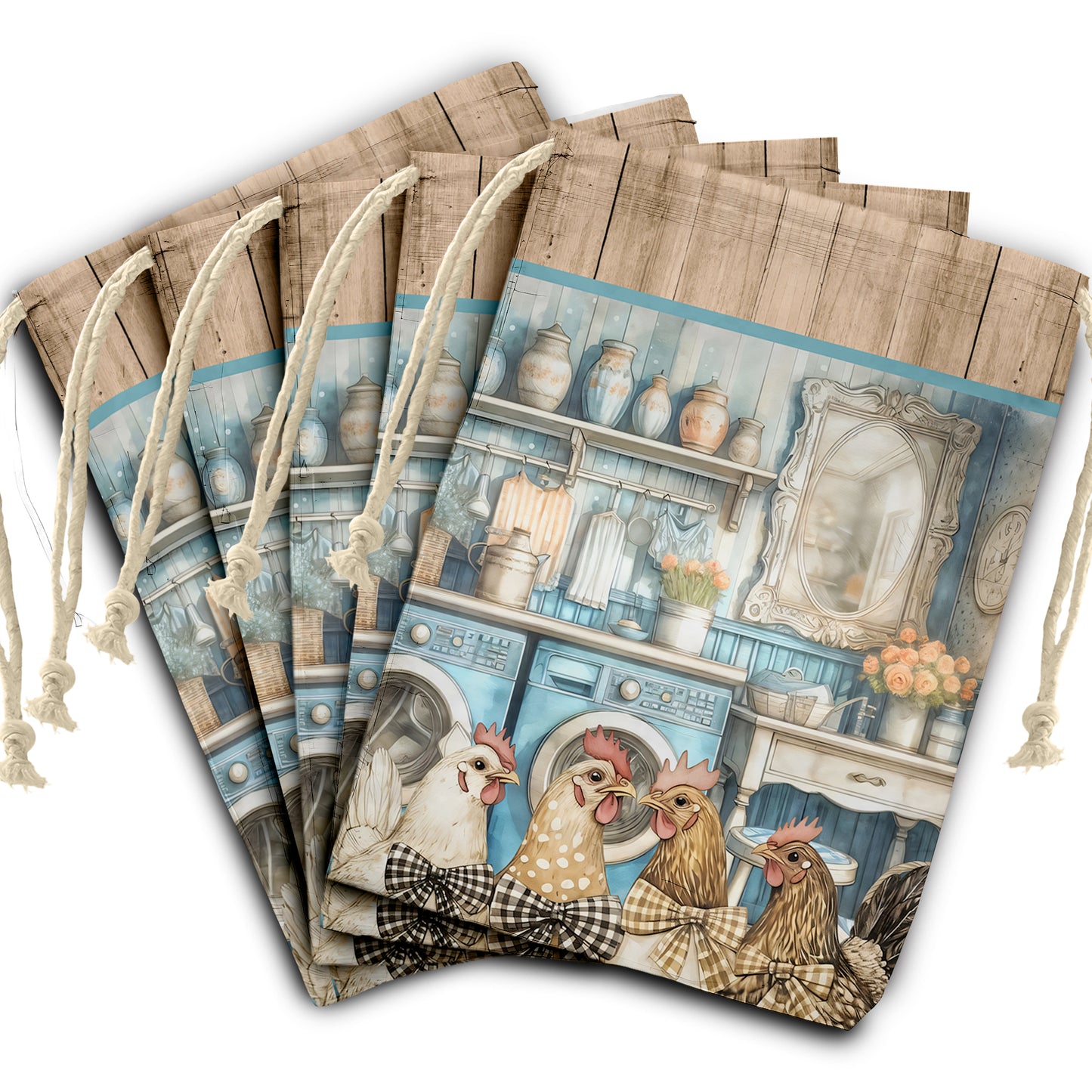 Country Cottage Chickens Gift Sack