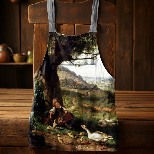 Country Geese Medium Length Apron