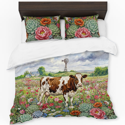 Countryside Cow Duvet Cover Set