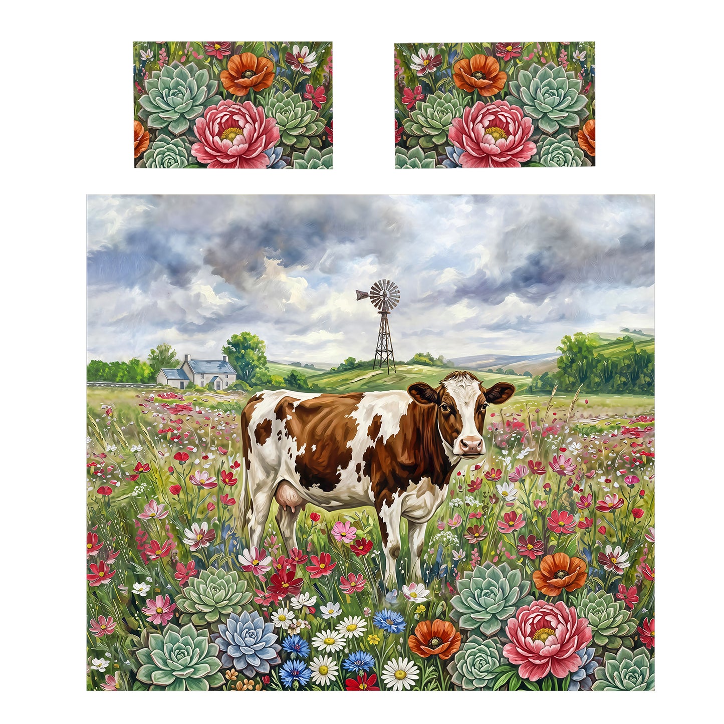 Countryside Cow Duvet Cover Set