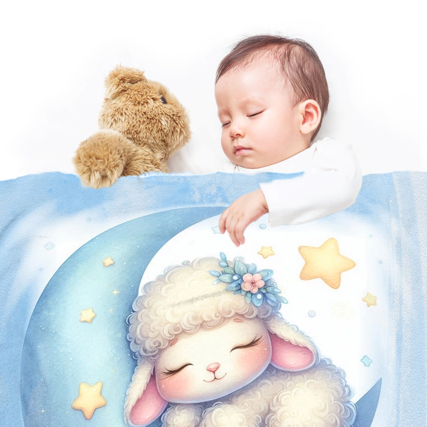 Cozy Cloud Sheep Minky Blanket
