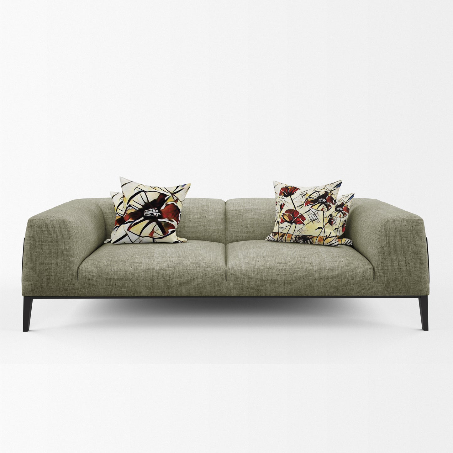 Cracking Glass Flowers Luxury Scatter Covers (Set of 4)