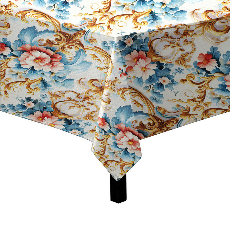 Cream And Gold Deco Square Tablecloth