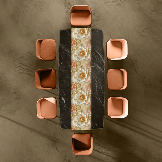 Cream And Gold Table Runner