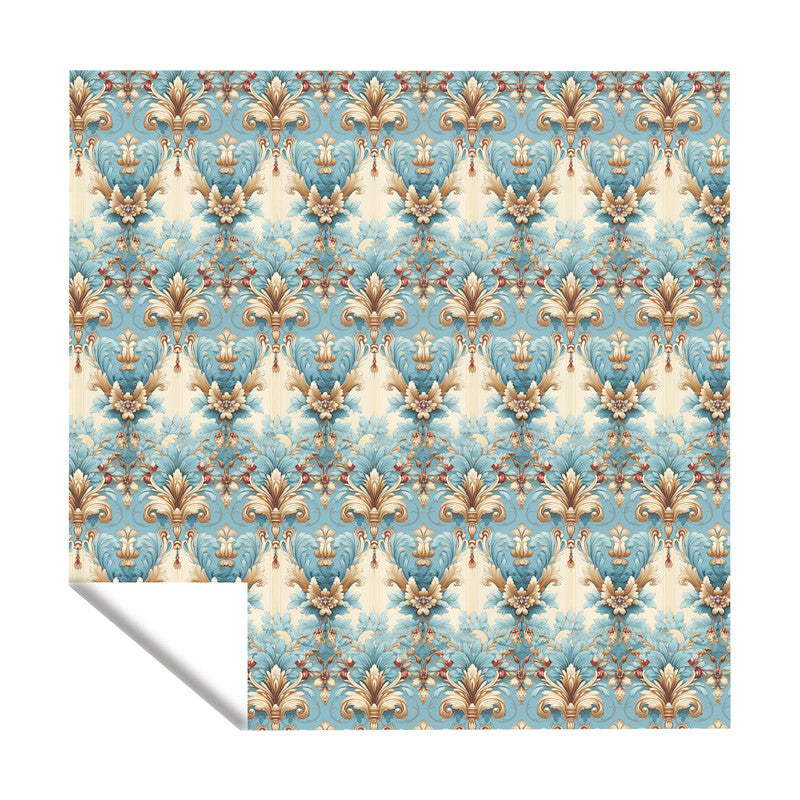 Cream And Light Aqua Square Tablecloth