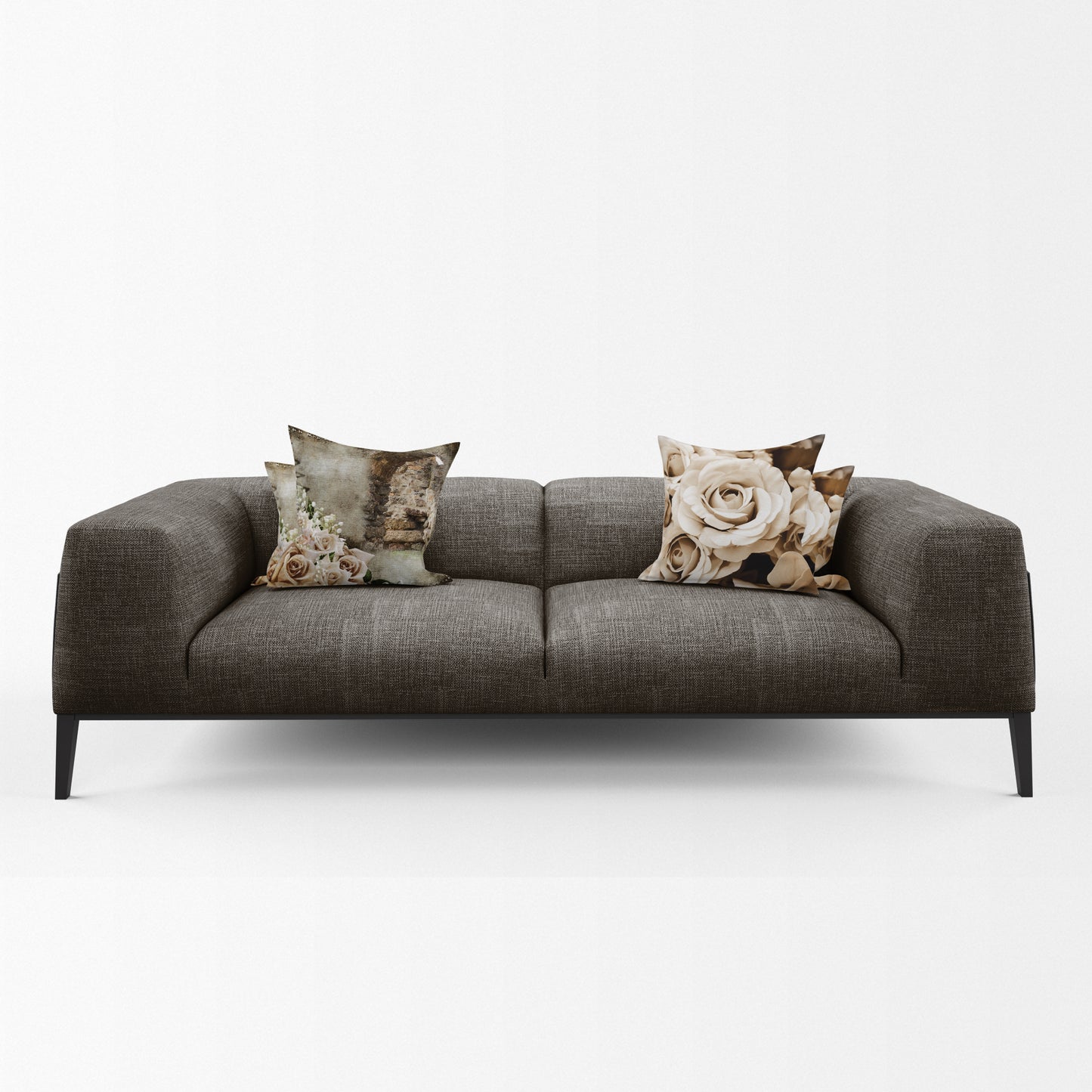 Cream Wall Flowers Luxury Scatter Covers (Set of 4)