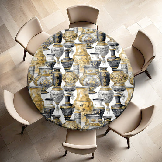 Grecian Urns Round Tablecloth