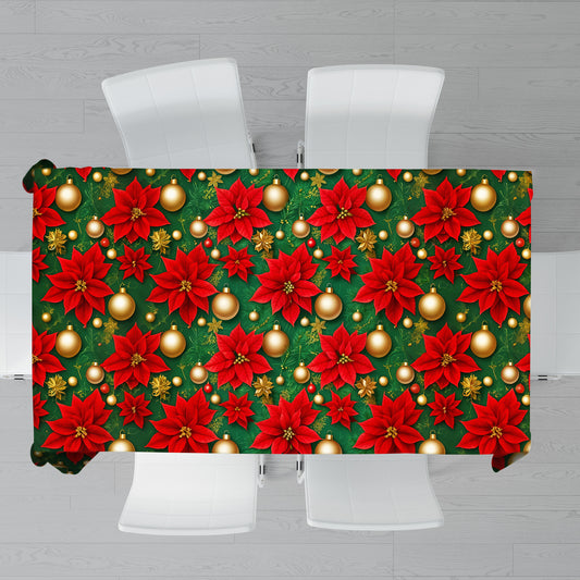 Crimson Christmas Rectangle Tablecloth