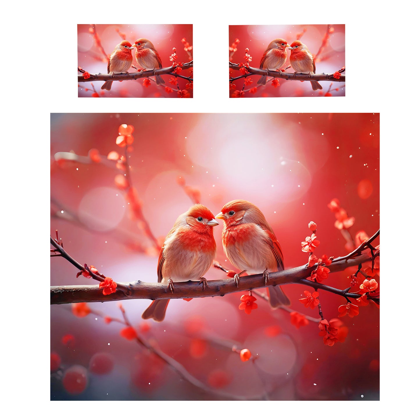 Crimson Devotion Duvet Cover Set