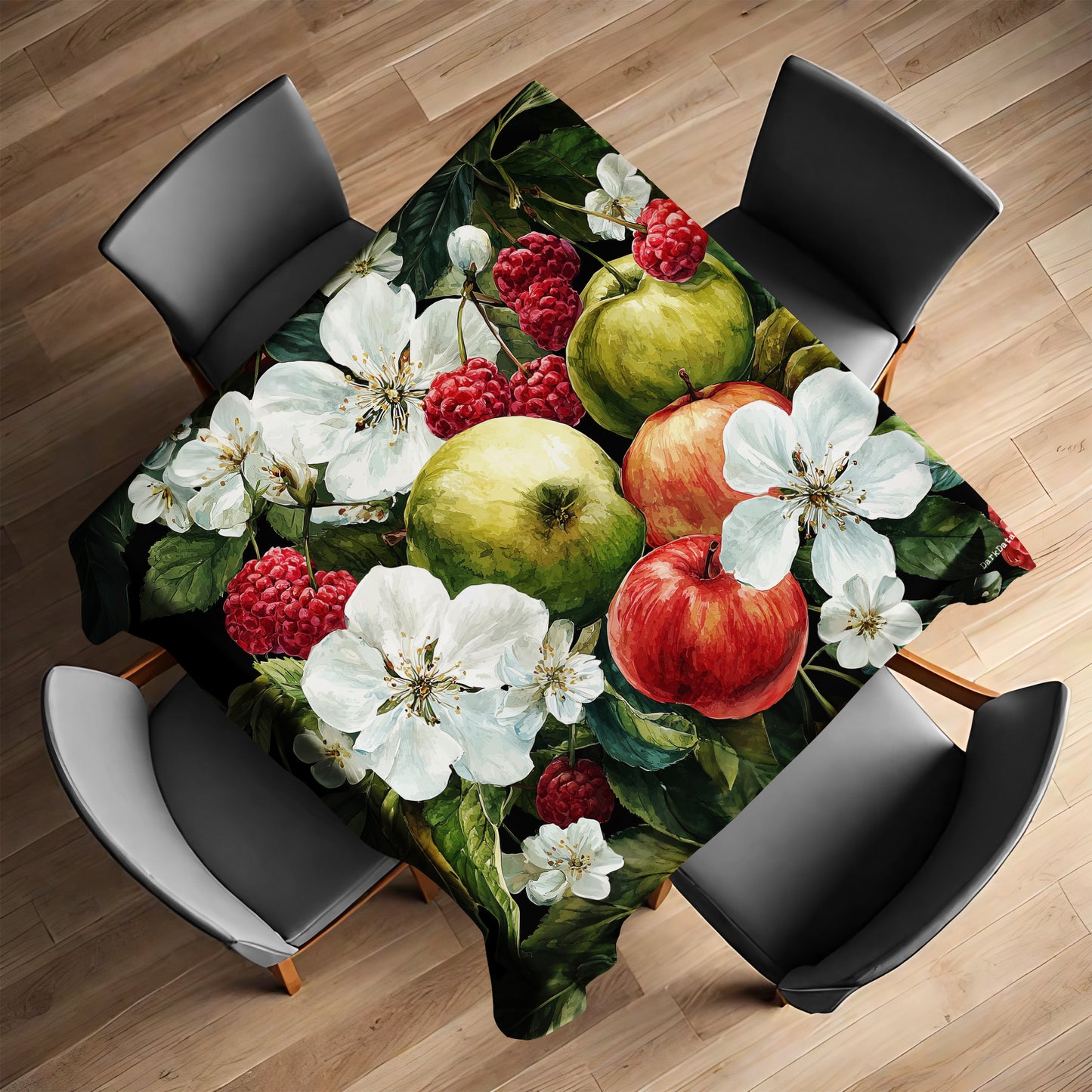 Crimson Harvest Bloom Square Tablecloth by Wikus Schalkwyk