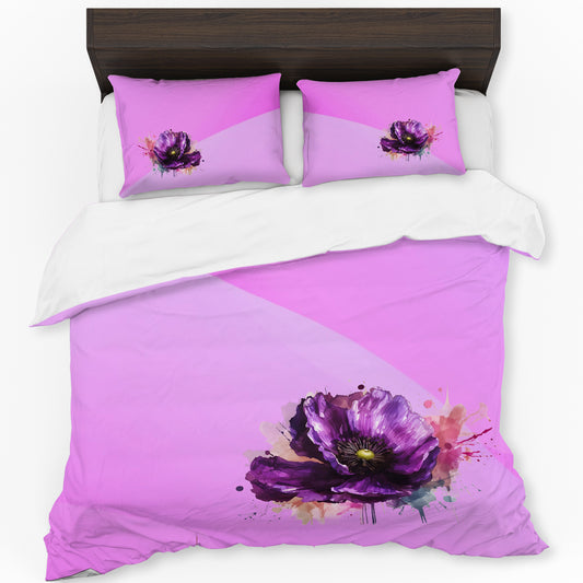 Crimson Rose Duvet Cover Set