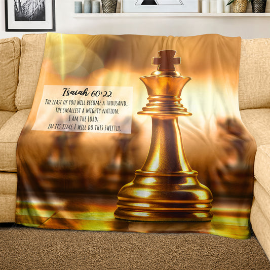 Crowned in Due Time Light Weight Fleece Blanket