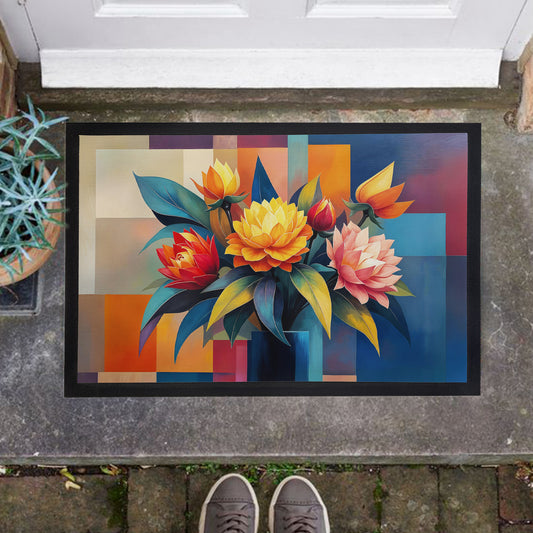Cubic Bouquet Door Mat