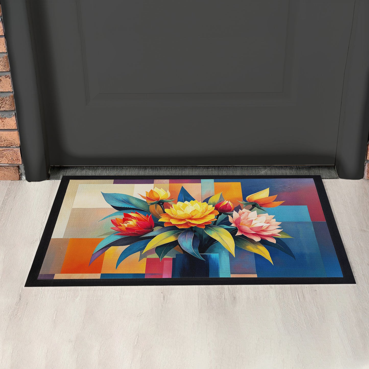 Cubic Bouquet Door Mat