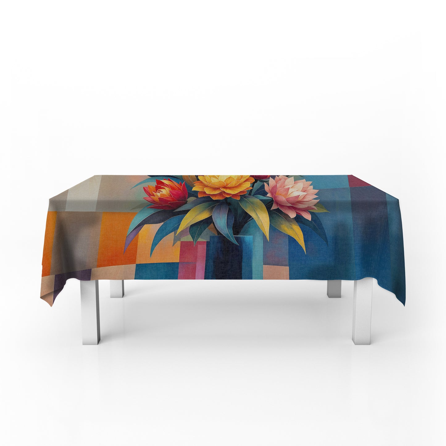 Cubic Bouquet Rectangle Tablecloth