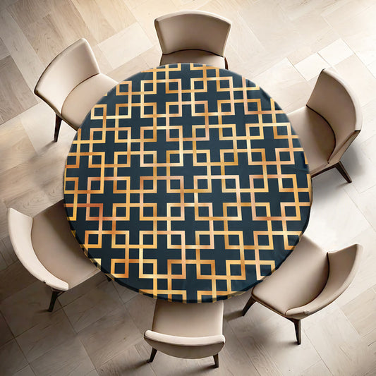 Cubicle Abstract Round Tablecloth