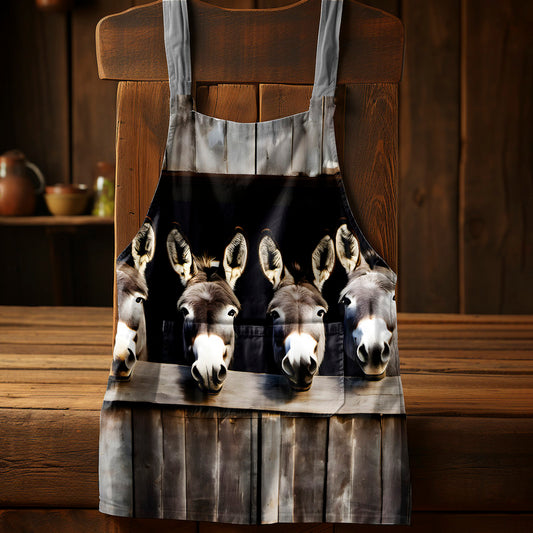 Curious Donkeys Medium Length Apron
