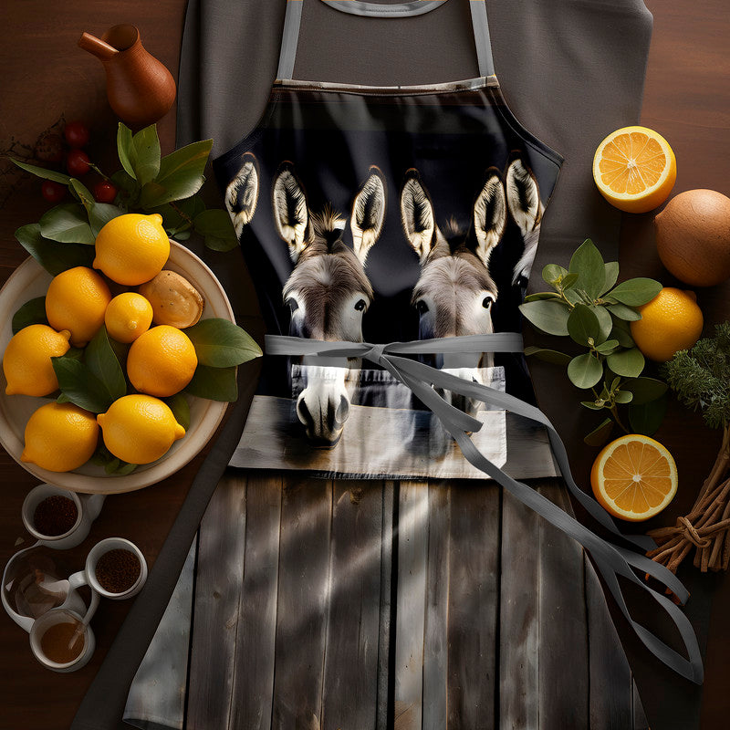 Curious Donkeys Medium Length Apron