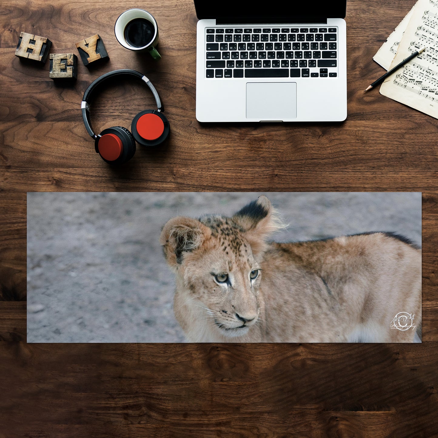 Curious Cub Desk Pad by Ferdie Muller