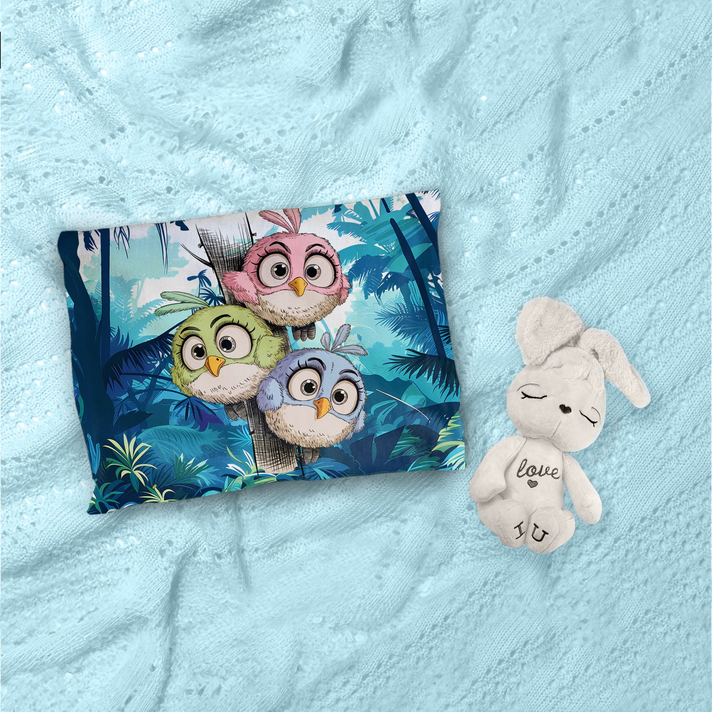 Curious Jungle Birds Cot Set