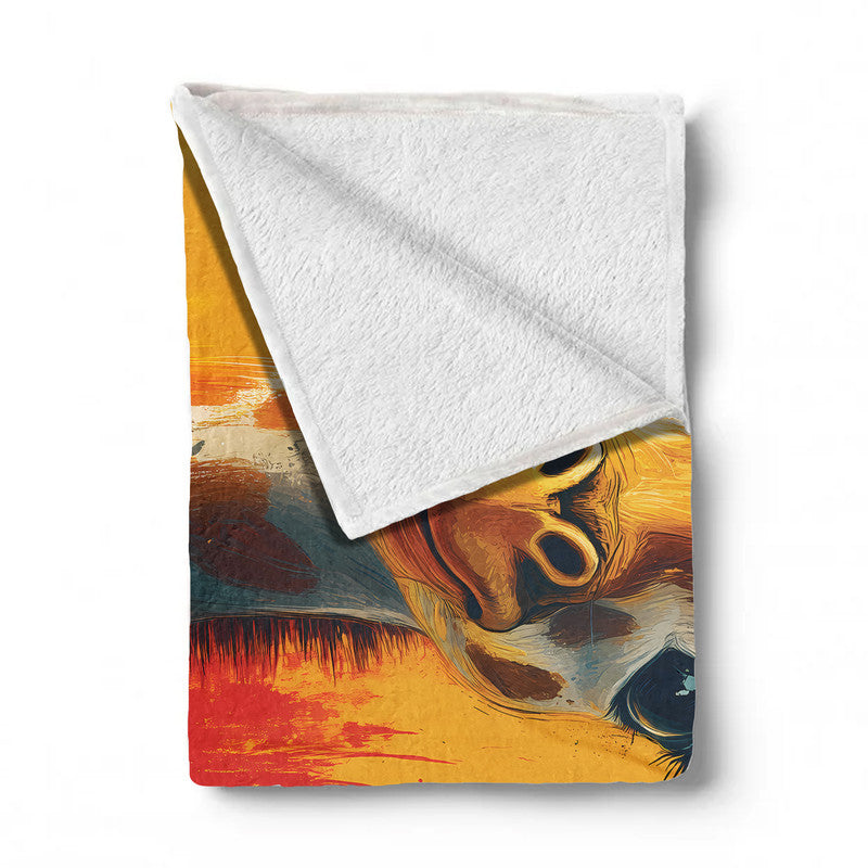 Cute Giraffe Light Weight Fleece Blanket by Wikus Schalkwyk