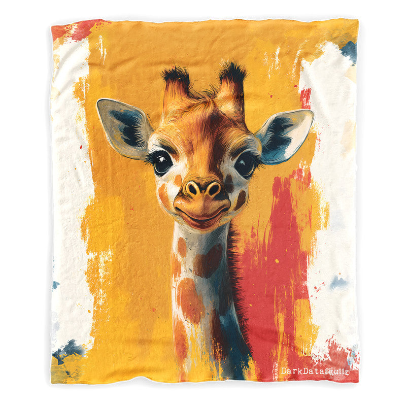 Cute Giraffe Minky Blanket by Wikus Schalkwyka