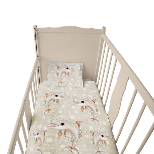 Cute Dolphins Cot Set by Mark van Vuuren
