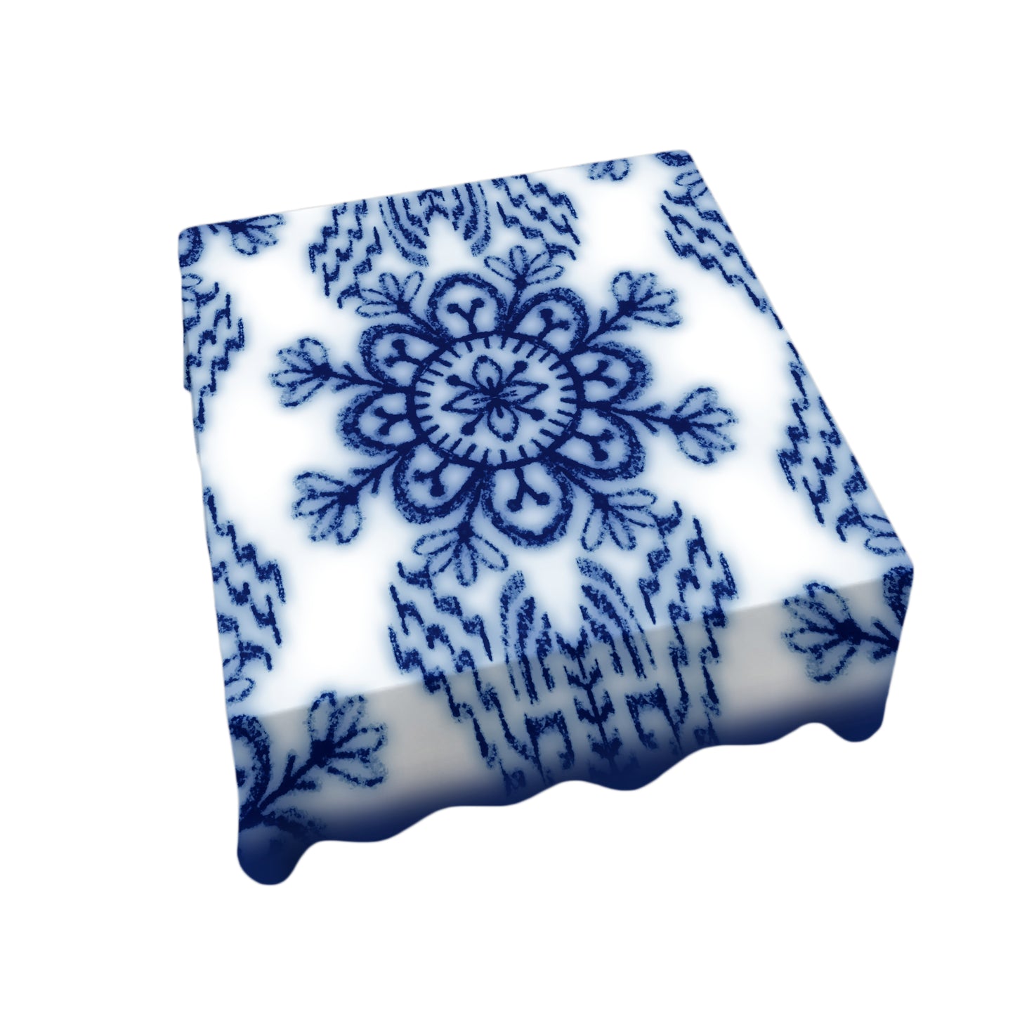 Dainty Delft Square Tablecloth