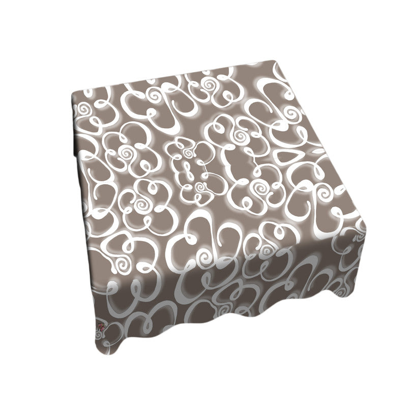 Daisies on Mocha Square Tablecloth By Fifo