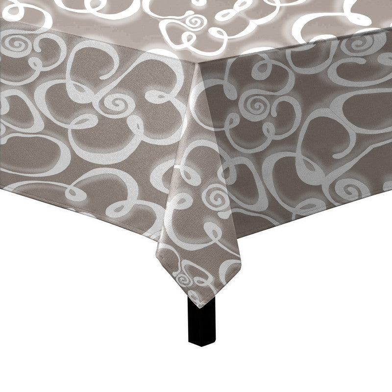 Daisies on Mocha Square Tablecloth By Fifo