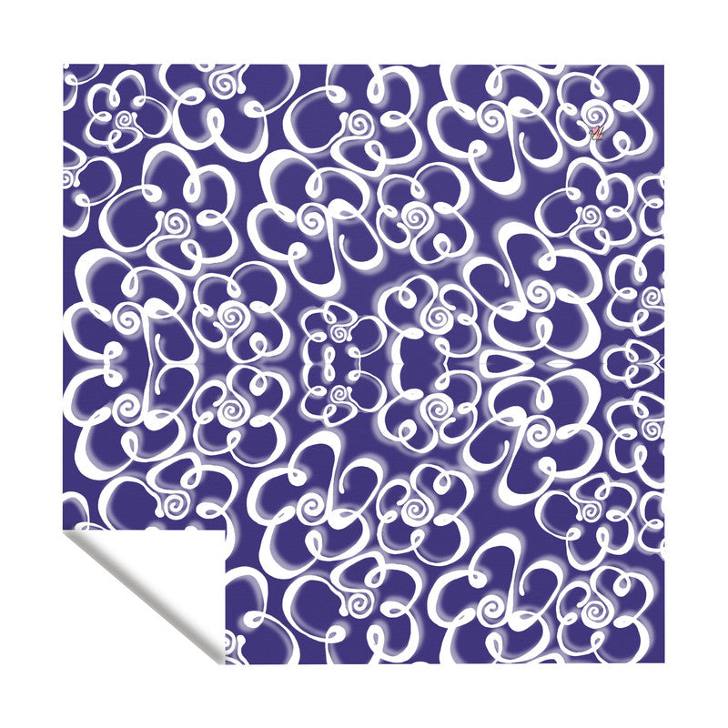 Daisies on Navy Square Tablecloth By Fifo