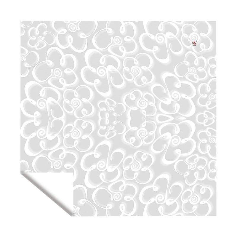 Daisies on Pale Grey Square Tablecloth By Fifo