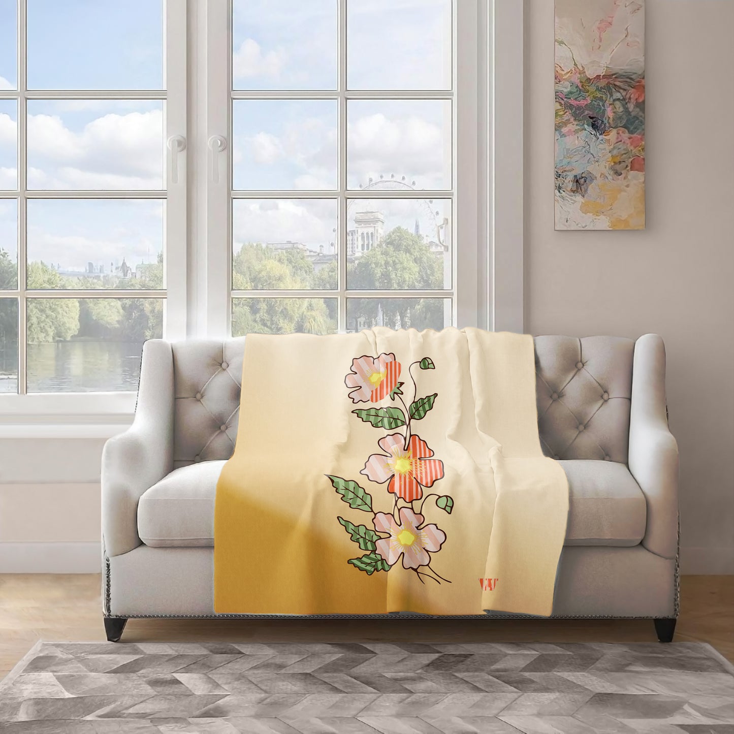 Daisies Light weightFleece Blanket By Wikus Hattingh